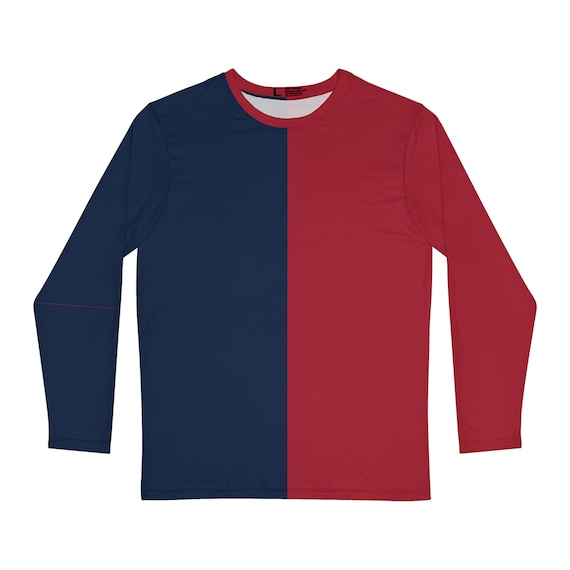 Men's Long Sleeve Half and Half Split Color Shirt - Etsy UK
