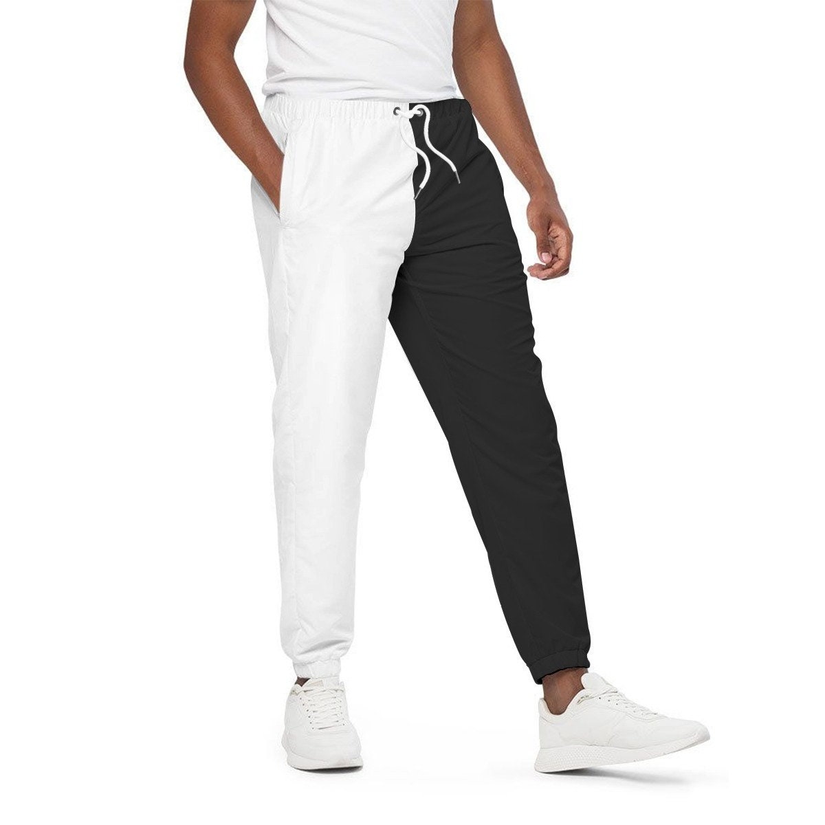 【DEARMINE】half track jogger pants Amazon.com: DAZLOR Mens Fashion Joggers Side Striped Zip