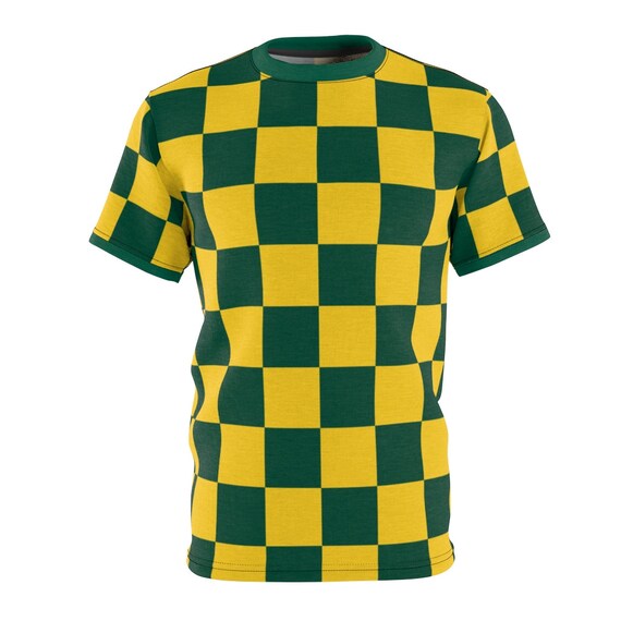Checkerboard Shirt Yellow & Green - Etsy Checkerboard Shirt Yellow & Green - Etsy