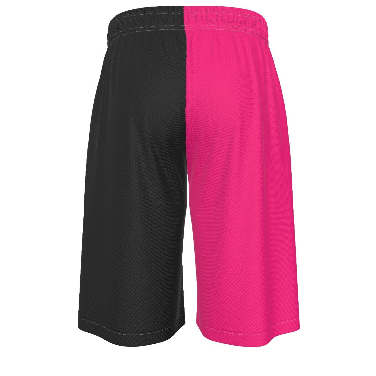 Black and Hot Pink Two Color Split Men's Over-the-knee