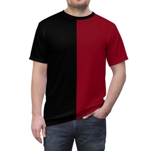 Custom Colored Unisex Adult Split Color Half and Half Shirt
