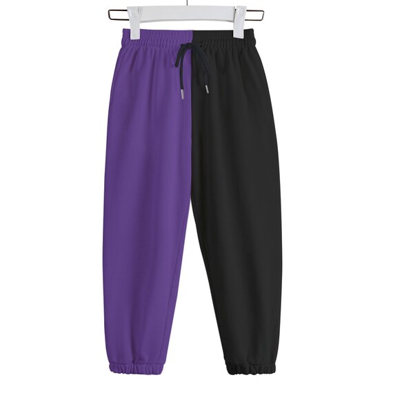 Kid s Half and Half Colored Split Sweatpants Etsy Ireland