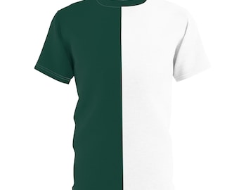 Groen en wit teamgeest T-shirt uniseks fanshirt