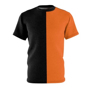 Half Orange & Half Black Shirt Half And Half Shirt
