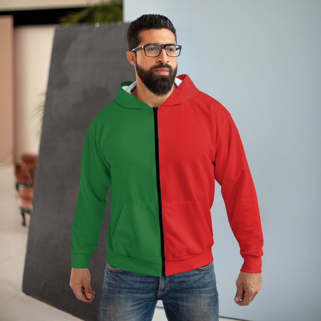 Spens Modern Tartan Crest Zipper Hoodie - Half Of Me Style