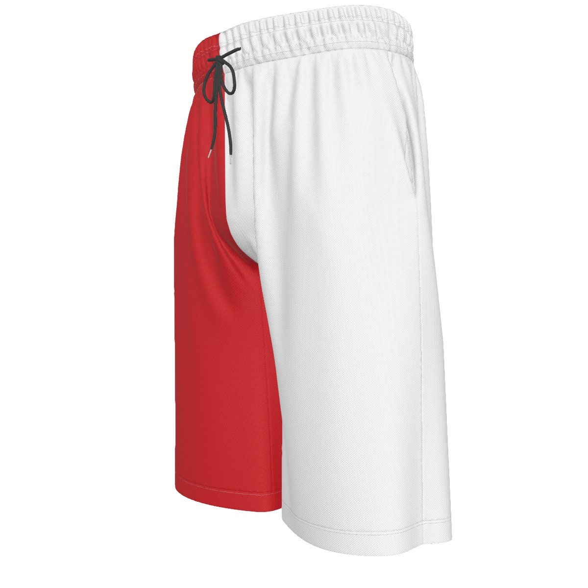 Red and White Two Color Split Men's Over-the-knee Shorts - Etsy