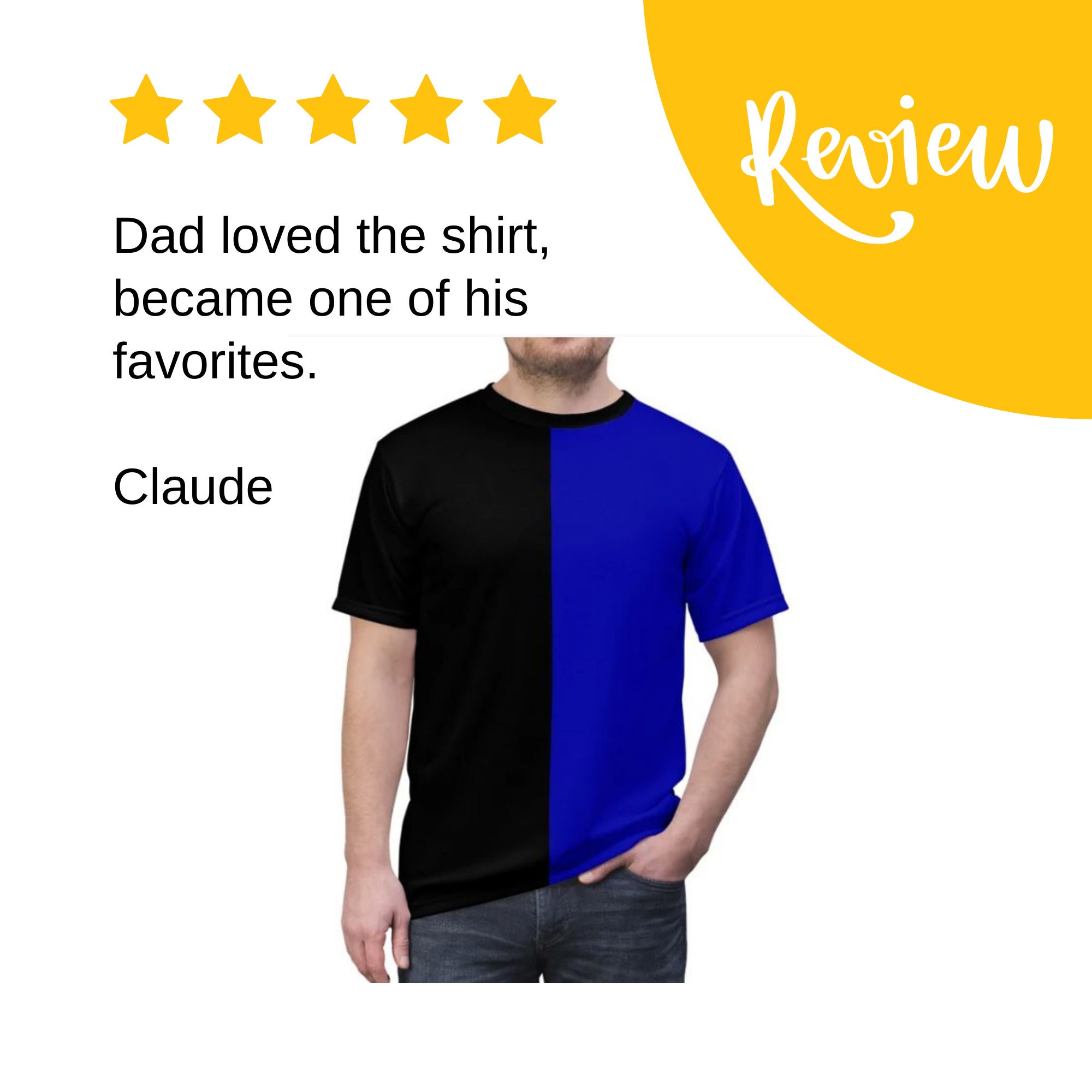 Royal Blue & Black Adult Split Tee - Etsy