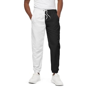 Unisex Half and Half Colored Jogging Pants 100% Cotton - Etsy