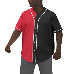 Custom Half and Half Men&#39;s Short Sleeve Baseball Jersey