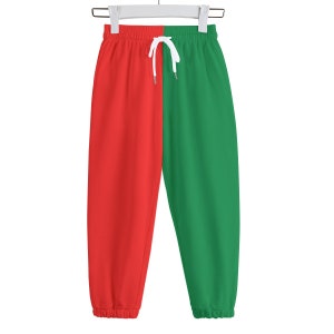 Kid&#39;s Half And Half Colored Split Sweatpants