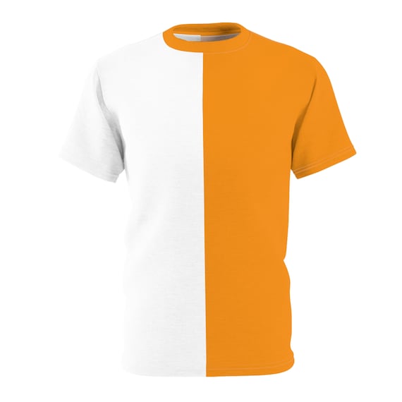 White & Orange Adult Split Tee - Etsy