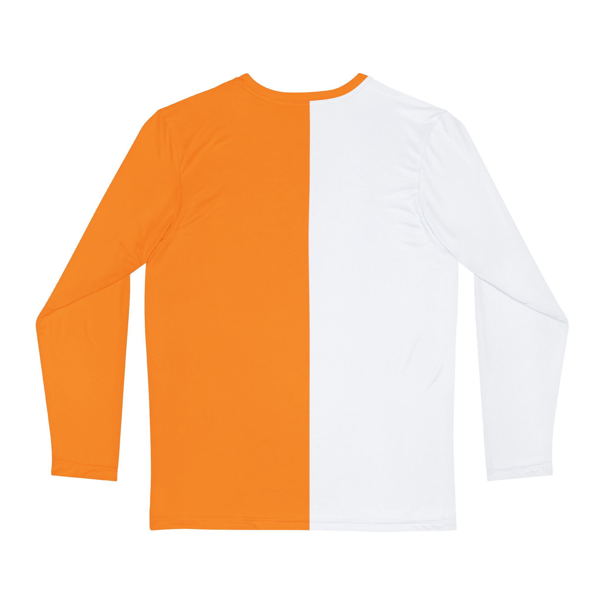 Men's Long Sleeve White and Orange Split Shirt - Etsy