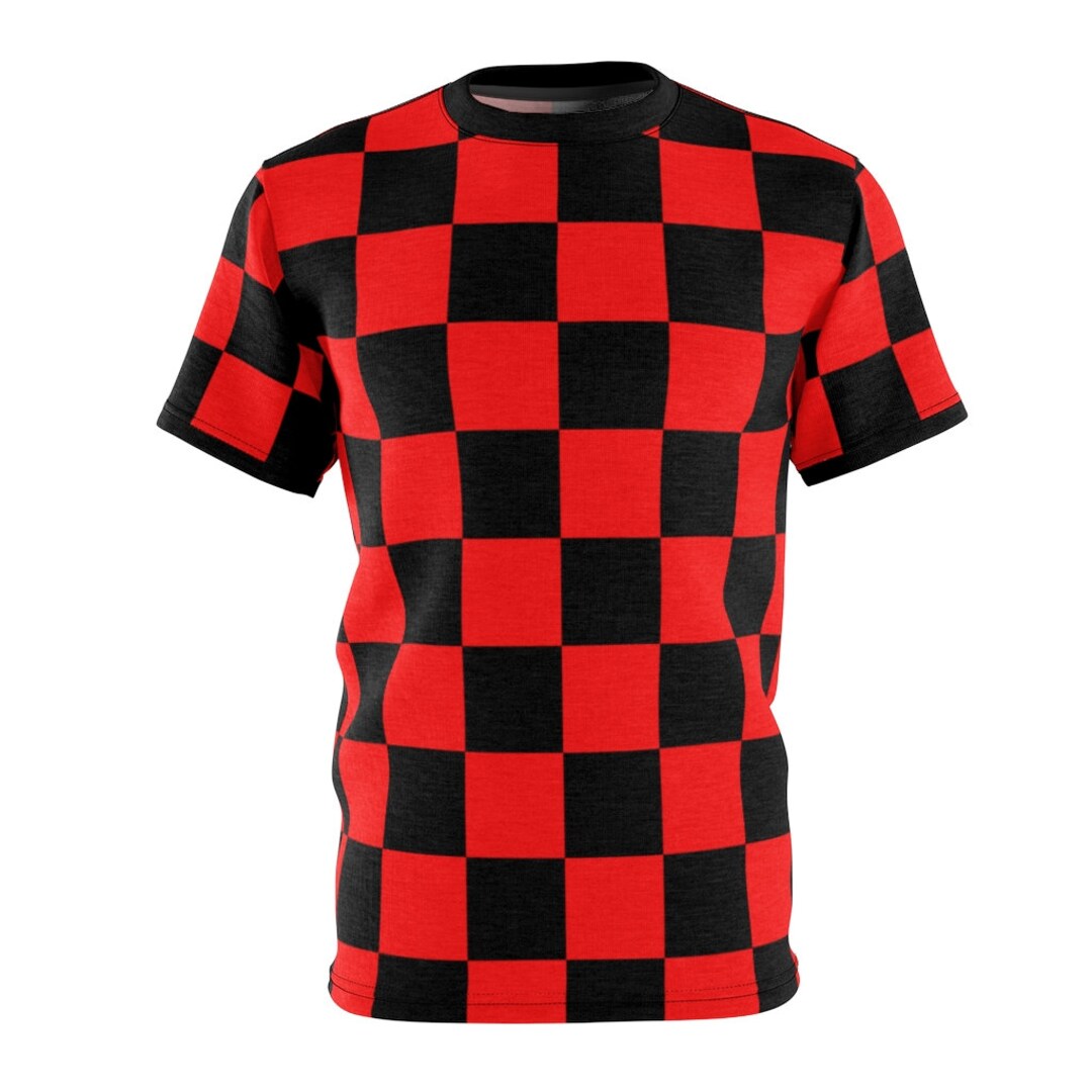 BELVET Cropped checkered shirt 赤チェック L BELVET Cropped checkered shirt 赤チェック L - メルカリ