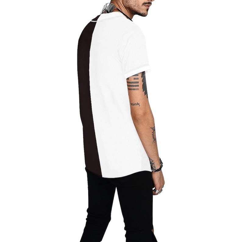 Black and White Half and Half Baseball Jersey - Etsy