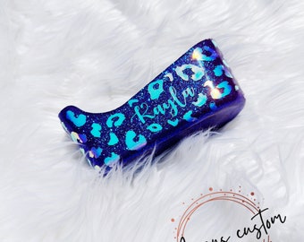 Custom glitter cheetah tape dispenser