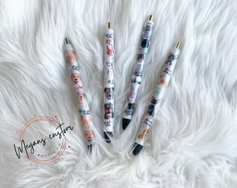 Custom &quot;i love my dog&quot; resin pens