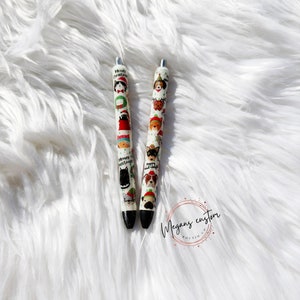 Christmas dog and cat glitter pens