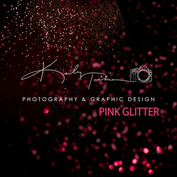 73 superpositions Photoshop Pink Glitter, lumières Bokeh, coup, magique, superposition, superpositions de confettis, effet de poussière, fées, pailleté, brillant, fichier JPG
