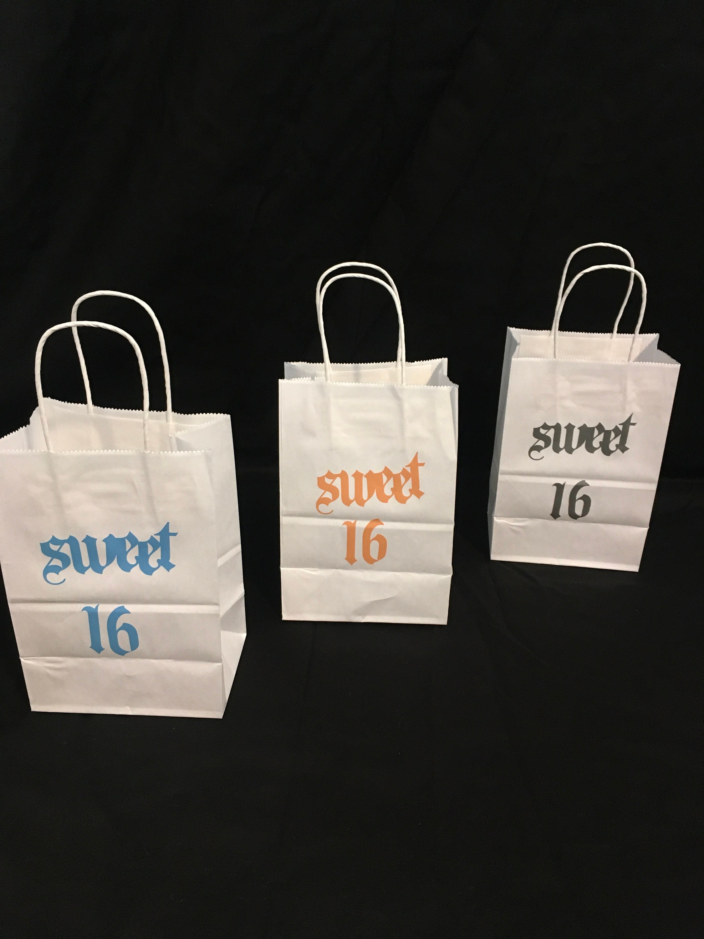 Sweet 16 Decor Party Favors, Sweet 16 Birthday Gift Bags , Sweet Sixteen Bags, Birthday Party