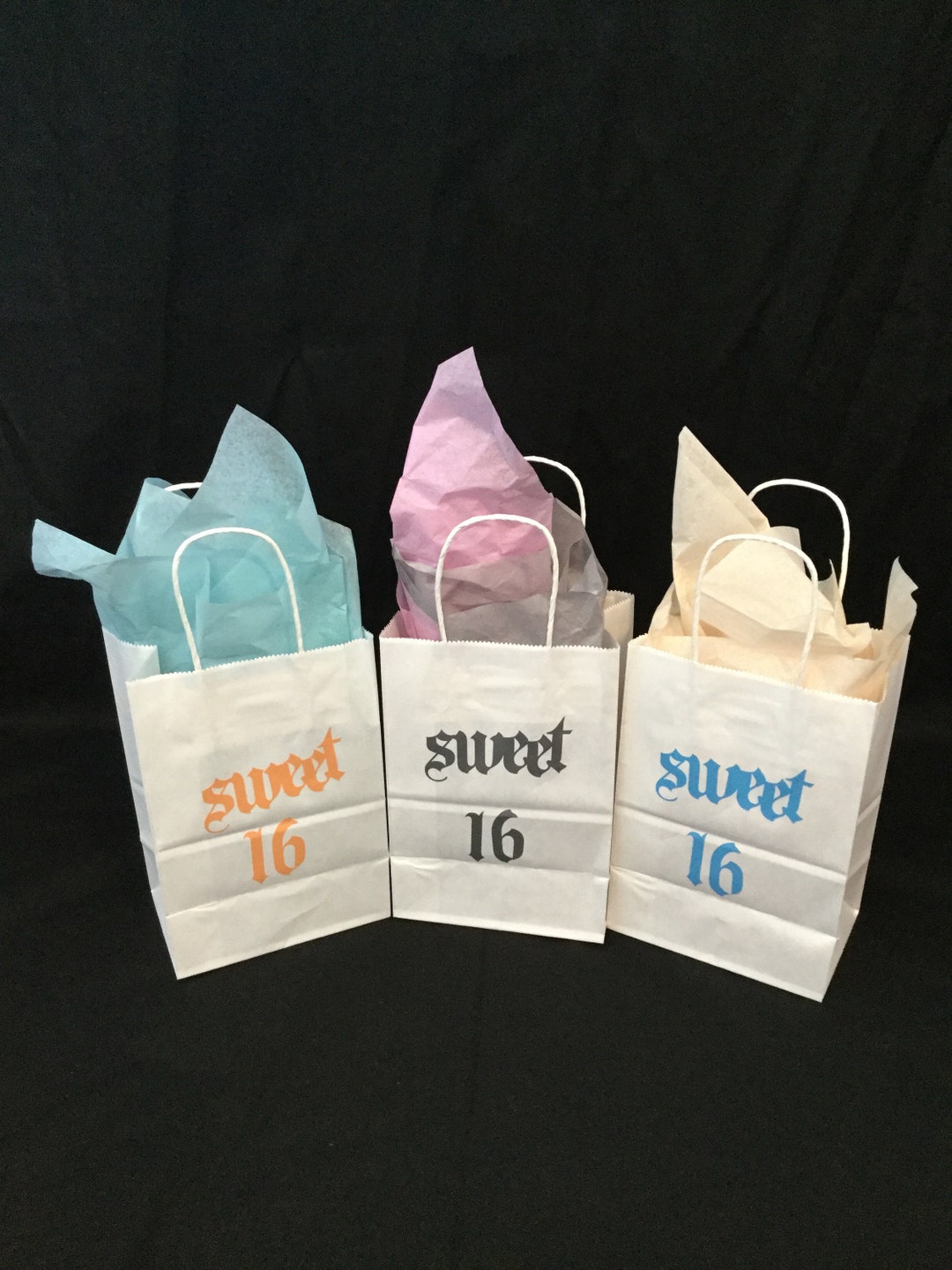 Sweet 16 Decor Party Favors, Sweet 16 Birthday Gift Bags , Sweet Sixteen Bags, Birthday Party
