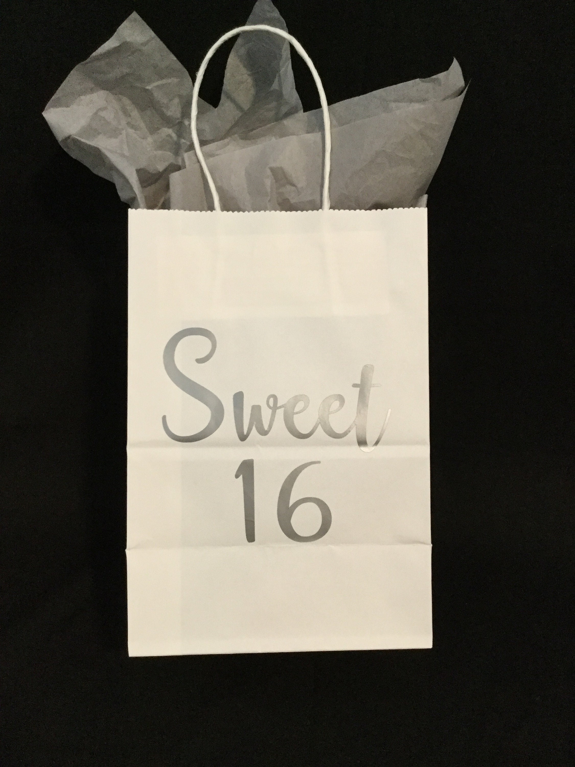 Sweet 16 Birthday Gift Bags Sweet 16 Party Favor Bag Etsy