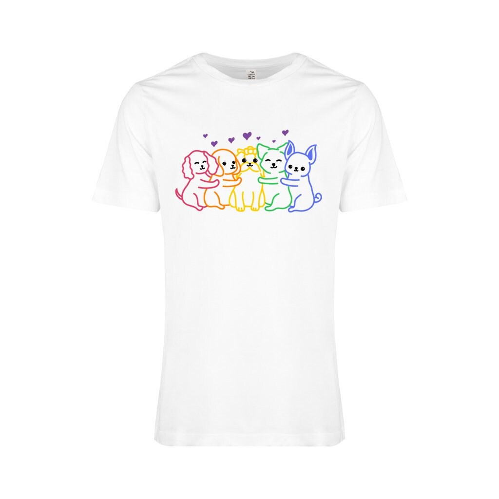 Rainbow Dogs Unisex Deluxe Tshirt Etsy