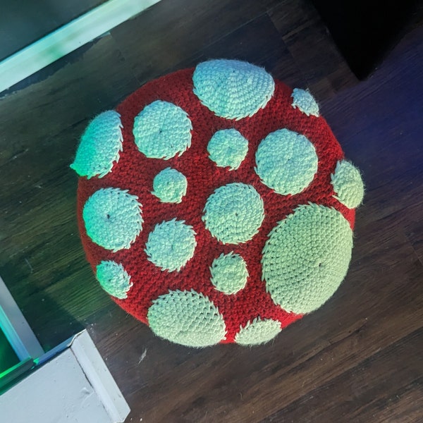 Crochet Toadstool Stool Cover Pattern