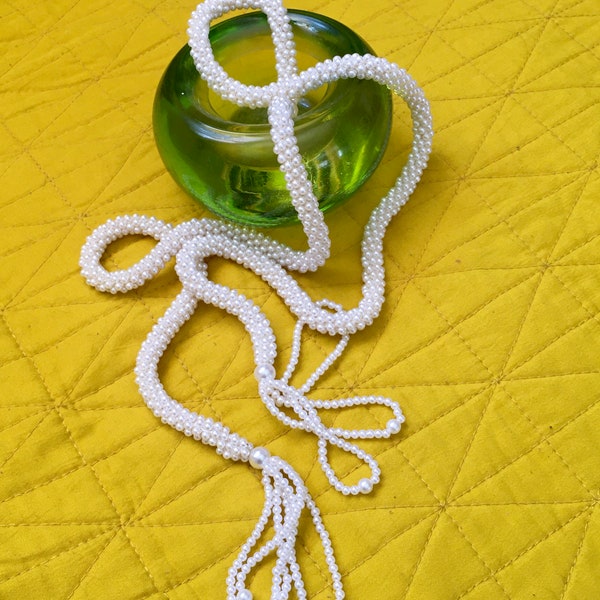 Pearl Wrap Necklace Etsy