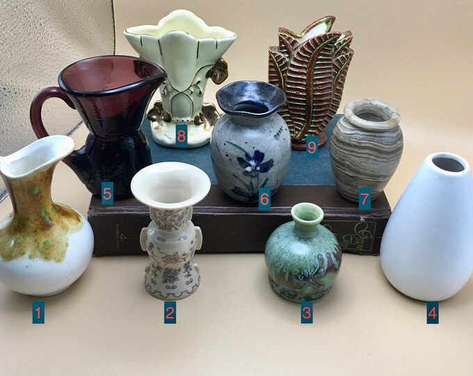 Vintage Mini Flower Vases Various Sizes & Styles Between Etsy