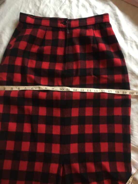 Vintage Redwood & Ross red n black wool plaid max… - image 9