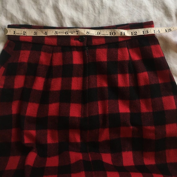 Vintage Redwood & Ross red n black wool plaid max… - image 10