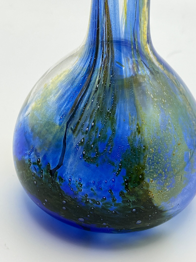Vintage 90's Art Glass Vase Signed Eirik Jan Thore Etsy