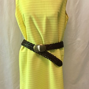 Vintage 60's bright yellow shift dress, mod 60's polyester dress, 60's clothing, 60's mod Ziggy style dress, vintage womens dresses image 2