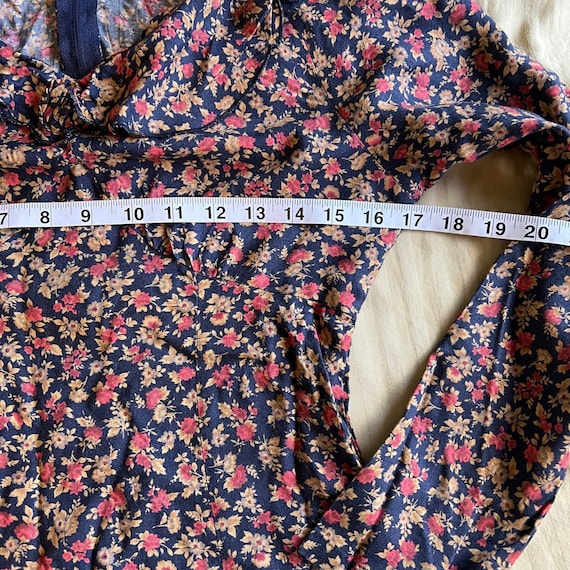 90s Hang Ten Womens floral mini dress Size 7/8 ra… - image 5