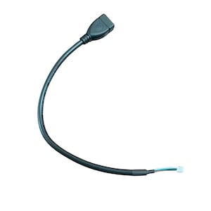 May include: A black HDMI cable with a male connector on one end and a female connector on the other end.