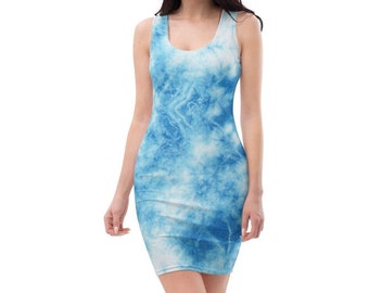 Artic Blue Tie Dye Dress