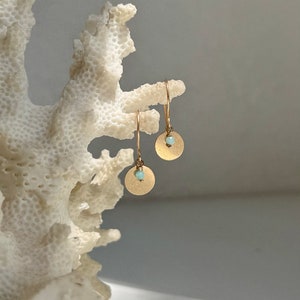 Minimalist Gold-Filled Earrings with Gemstone, Elegant Earrings, Boho Earrings, Dainty Silver Earrings, Gemstone Earrings, Handmade Earrings