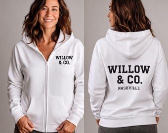 Custom Zip Up Hoodie: Personalized Text - Team or Logo Print