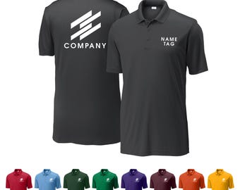 Custom LogoPolo Shirt: , Moisture-Wicking Quick-Dry Fabric (All Sizes)