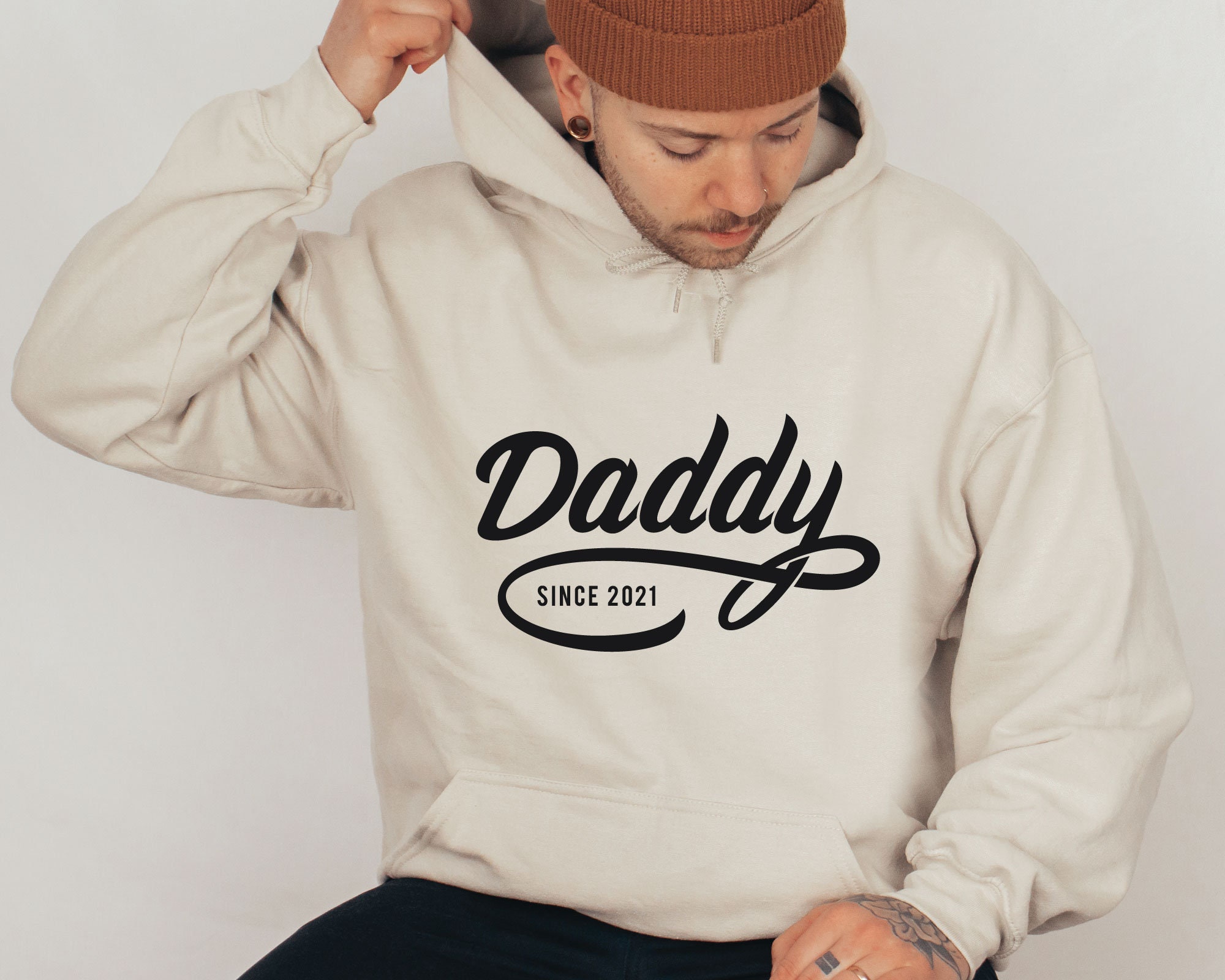 Daddy Hoodie Sweatshirt | Papa Seit Hoodie | Geschenk für Papa | Vatertags-Kapuzenpullover | Papa Shirt | Papa Hoodie | Vatertagsgeschenk