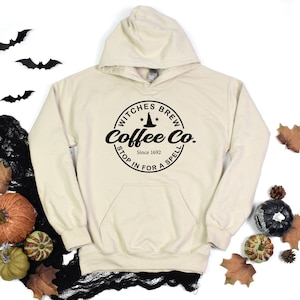 Witches Brew Sweatshirt, Coffee Co Hoodie, Halloween Sweatshirt, Gift For Halloween, Mystical Hoodie, Witchy Hoodie, Funny Coffee Sweatshirt