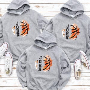 Personalized Basketball Hoodie: Custom Name, Varsity Style image 2