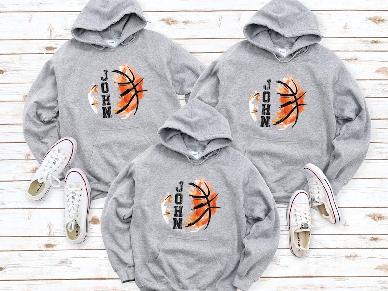 Personalized Basketball Hoodie: Custom Name, Varsity Style image 2