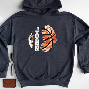 Personalized Basketball Hoodie: Custom Name, Varsity Style image 3
