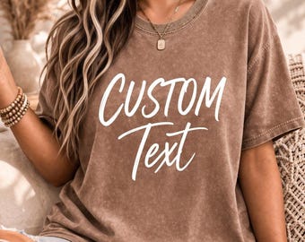 Retro Comfort Colors T-Shirt, Custom Text (Unisex S-4XL)