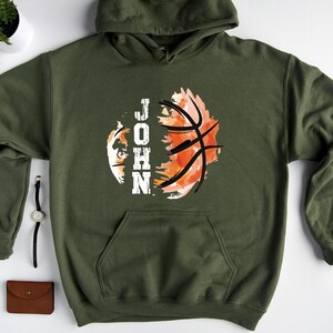 Personalized Basketball Hoodie: Custom Name, Varsity Style image 5
