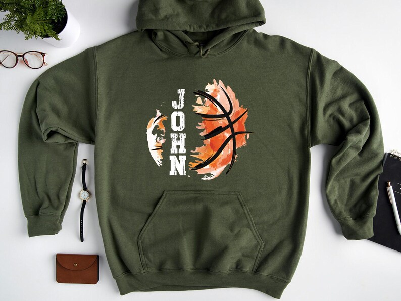 Personalized Basketball Hoodie: Custom Name, Varsity Style image 5