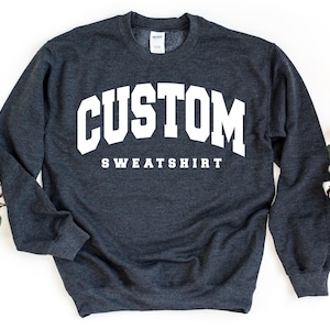 College Letters Sweatshirt, Vintage Sweatshirt, Retro