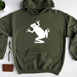 Frog Sweatshirt, Frog Lover Hoodie,Frog Lover Gift, Frog Sweater, Gift For Frog Lover, Nature Sweatshirt, Nature Lover Hoodie