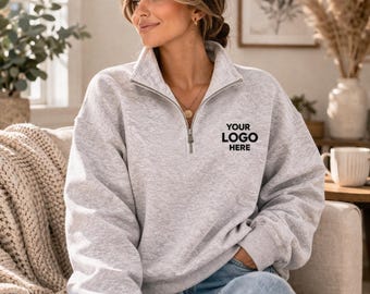 Custom Quarter Zip Sweatshirt: Soft Cozy Pullover - Men’s & Women’s